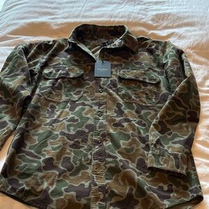 Filson Men's Green and Brown Camouflage Shirt Jacket